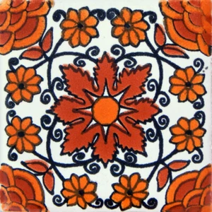 Azulejos de cerámica Talavera mexicana de 3 pies cuadrados hechos a mano 27 piezas 4x4 - C253 - Imagen 1 de 1