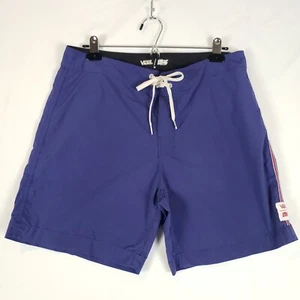 Vans x Elmore Boardshorts Herren 32 blau Gesäßtasche 7" Schrittlänge Taille binden Schwimmen - Bild 1 von 10