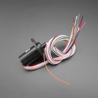 New 22MM 24*2A 24 Wires 24 Conductors Circuits Capsule Slip Ring 220V AC 250Rpm - Image 1 of 4