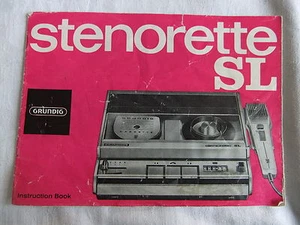 Instructions Dictaphone Stenography GRUNDIG STENORETTE SL CD/EMail - Picture 1 of 1