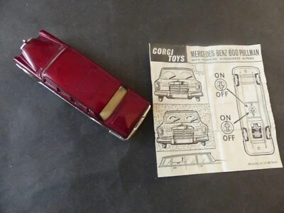 CORGI TOYS MERCEDES BENZ 600 PULLMAN BORDEAUX METAL  1/43 - Photo 1/4