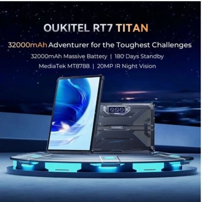 10.1" Oukitel RT7 Rugged Tablet 32000mAh  16GB+256GB Android 13 Waterproof 4G - Image 1 of 4
