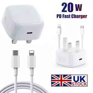 For iPhone 13 14 12 11 Pro MAX Fast Charging USB-C PD Plug Type C Charger Cable - Picture 1 of 28