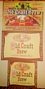 3 alte Craft Brew Bier Etiketten Menominee Marinette Brewing Michigan 2 Quart 1 IRTP - Bild 1 von 2