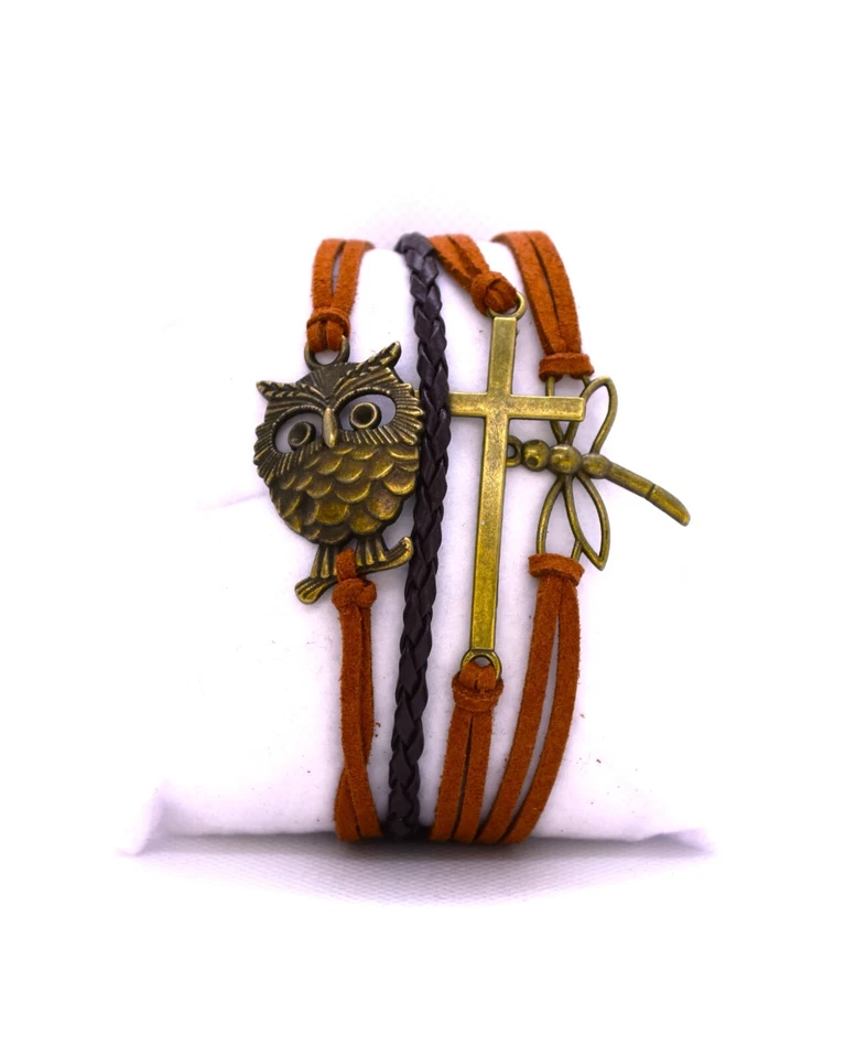 1pc Vintage Braided Bracelet Men/Women Magnetic Buckle Bracelet Ship