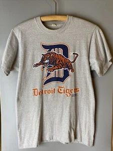 Vintage 1987 Detroit Tigers Short Sleeve T-Shirt Tee Reprint AN45422 - Picture 1 of 2