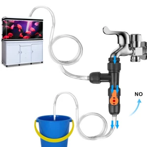 Aquarium Clean Siphon Vacuum Water Change Gravel Cleaner Fish Tank Pump Filter - Picture 1 of 5