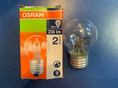 OSRAM CLASSIC HALOGEN 20W=25W E27 TROPFENLAMPE TROPFEN 230V 64541 P LAMPE - Bild 1 von 4
