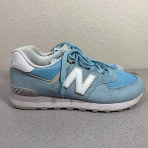 New Balance 574 V2 Classic Suede Sneakers Blue White Women’s Size 11 B Sneaker - Picture 1 of 9