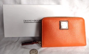 DOONEY & BOURKE Pebble Grain ZIP AROUND Orange Women's WALLET ZR0323, 6" - Imagen 1 de 8