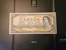 1954 Devil's Face $20 Dollar Bank of Canada Banknote AE1795618 F-VF