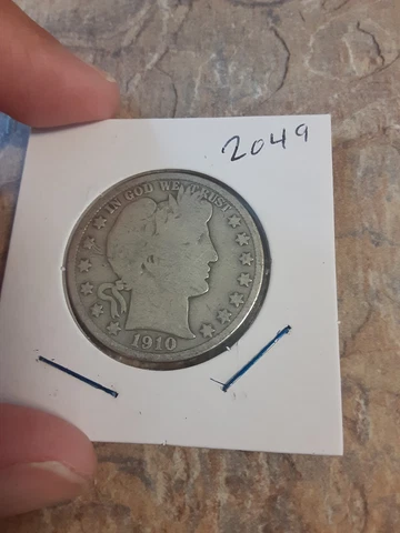 1910 Barber Half Dollar Coin - Silver #2049 Cover