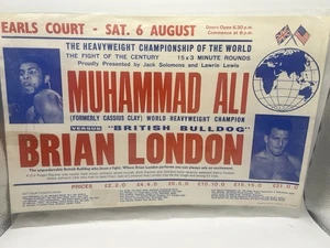 Muhammad Ali Vs Brian London Original Vintage Boxen Poster - Bild 1 von 5