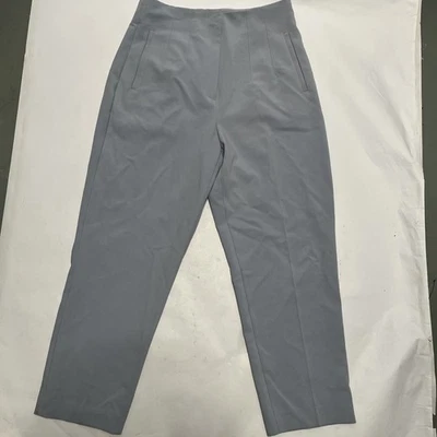 ZARA Women’s Light Blue Pants Trousers High Waisted Pockets Size Large Pleats - Image 1 of 4