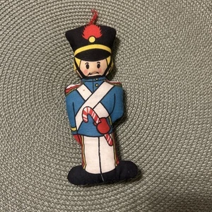 VTG Fabric Christmas Ornament Soldier Handmade - Picture 1 of 2