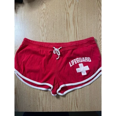 Womens Lifeguard Shorts Catalina Island 🏝️ California Red size Large Halloween - Image 1 of 4