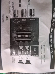 200W Bluetooth 5.0 Stereo Audio Receiver Amplifier Board with Treble and Bass... - Picture 1 of 9