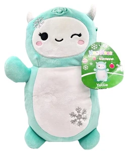 SQUISHMALLOWS 10" HUGMEES Plush Christmas - Yollie the Teal Yeti Hug Mee - Picture 1 of 11