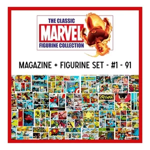 Classic Marvel Figurine Collection Magazine + Figurine Eaglemoss Set (#1–91) - Picture 1 of 80