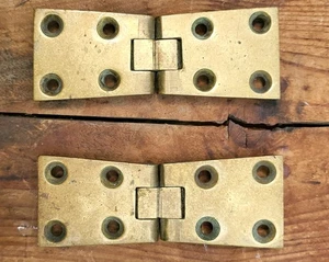 Vintage pair of Brass Counter Flap Hinges marked 2151 Taperred Butterfly. - Picture 1 of 12