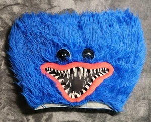 Poppy Playtime Huggy Wuggy Head Fuzzy Mask Spirit Halloween L Costume Blue Z* - Picture 1 of 7