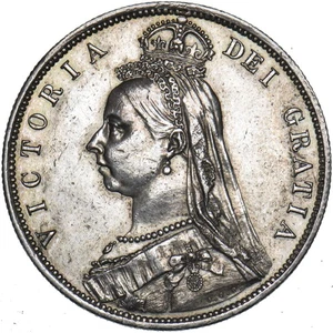 1887 Halfcrown - Victoria British Silver Coin - Nice - Picture 1 of 2