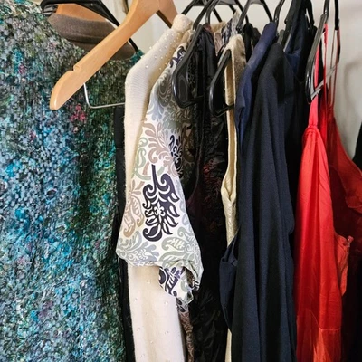 1940s-1960s As-is 9 Item Vintage Clothing Lot Repair Flawed Dress Sweater Skirt - Image 1 of 4