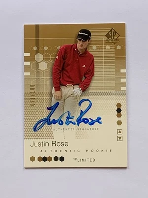 2002 SP Authentic - Authentic Rookie Signature Justin Rose #95 Limited 77/100  - Image 1 of 2