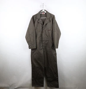 Deadstock Vintage 60s Dickies 42 Short Spell Out Mechanic Coveralls Bibs Green - Picture 1 of 18