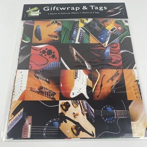 Guitar Gift Wrap with Tags 2 Sheets of Premium Gift Wrap - Chris Guitar - Picture 1 of 2