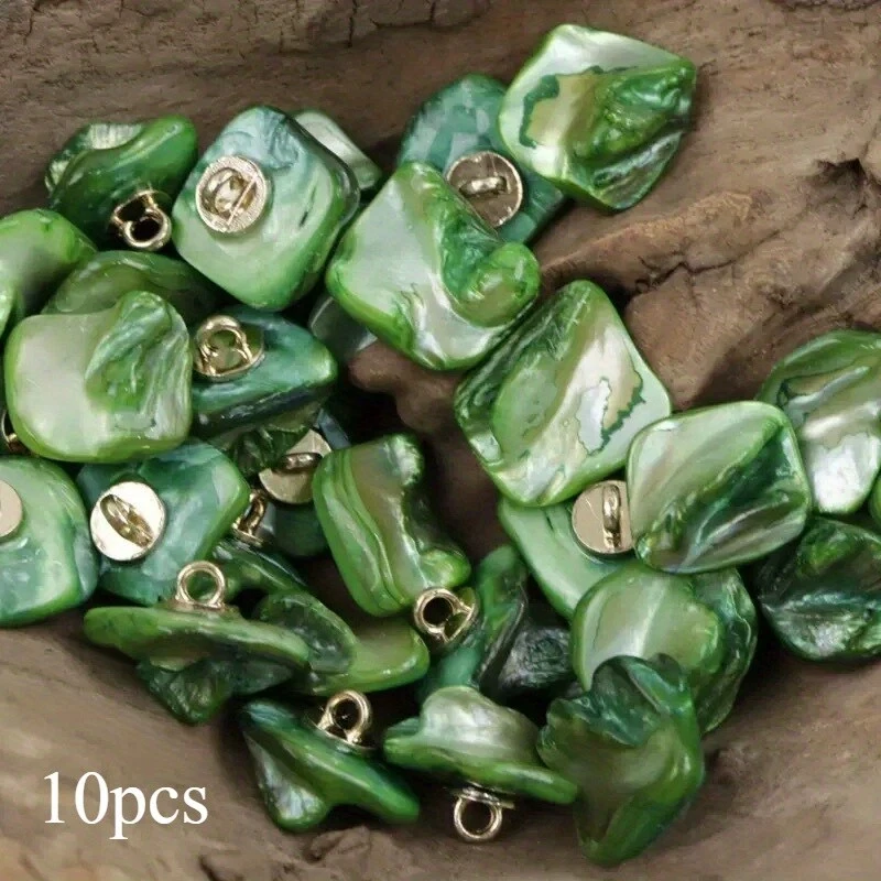 10pcs Natural Shell Shank Button Irregular Garment DIY Sewing Craft 16-23mm - Image 1 of 4