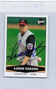 2004 UD Vintage #166 Aaron Harang Reds Firmato Auto *J2480 - Foto 1 di 2