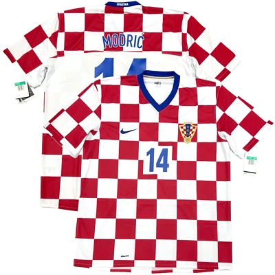 2008/09 Croatia Home Jersey #14 Modric XL Nike Soccer Euro Vintage Lukita Kit - Image 1 of 4