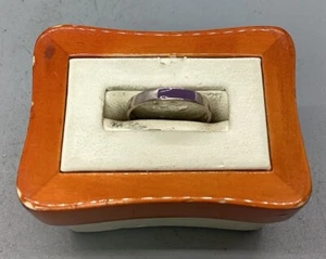 Zehenring Sterlingsilber & lila Stein - Größe 5 - Bild 1 von 5