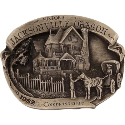 New Jacksonville Oregon Britt Music Festival Wine 1980s NOS Vintage Belt Buckle - Image 1 of 4