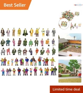 Complete 50 Pcs Tiny Sitting and Standing Figurines for Miniature Scene Crafting - Picture 1 of 7
