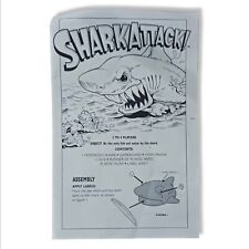 Vtg Shark Attack Board Game Milton 1988 Replacement Instructions English OEM 