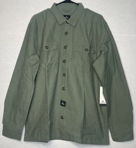 NWT RIP CURL THE SEARCH MEN'S SHIRT JACKET BUTTON UP FATIGUE GREEN SIZE XL $59.5 - Picture 1 of 12