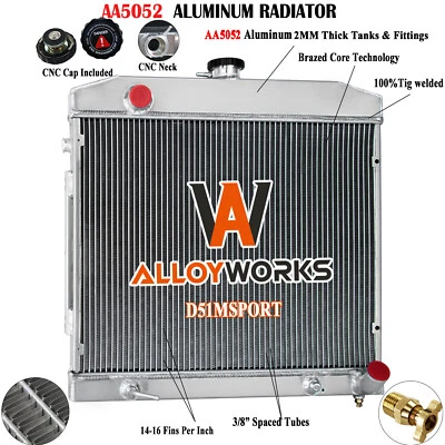 Radiador de 2 filas para Mercedes Benz 1968-1973 Clase S 280SE 280SEL 300 SEL 3,5 L L L6 Foto 1 de 4