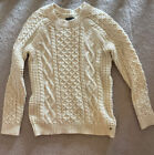 American Eagle Soft Chunky Cable Knit Sweater Size M Cream