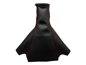 DAEWOO LEGANZA (1997-2004) Soufflet Levier De Vitesse 100% Cuir - Couture Rouge - Bild 1 von 1