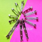 Brooch Backs Silver Tone 20mm 25mm 30mm 45mm bar pin badge broach finding