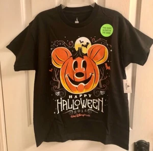Walt Disney World Happy Halloween 2018 Short Sleeve T-shirt Kids Youth Large - Picture 1 of 8