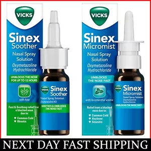 VICKS SINEX SOOTHER 15 ML NASAL SPRAY SOLUTION, Blocked Nose Relief UK Seller - Picture 1 of 15