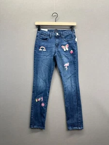 Gap Girls Blue Jeans Skinny Fit Butterfly NWT Size 10 - Picture 1 of 10