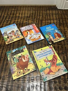 Lot of 5 Vintage Walt Disneys Wonderful World of Reading Children's Books Mickey - Imagen 1 de 7