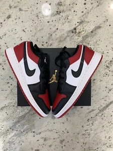 Size 7Y GS - Jordan 1 Low Bred Toe - Picture 1 of 5