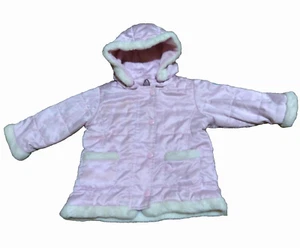 EUC! Girls Baby Gap Pink Fur Jacket Coat Size 18-24 months - Picture 1 of 1