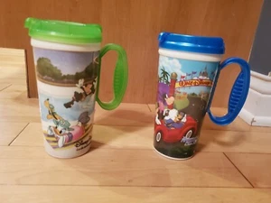 Lot of 2. Disney World Resort Rapid Fill Refillable Souvenir Travel Mug With Lid - Picture 1 of 4