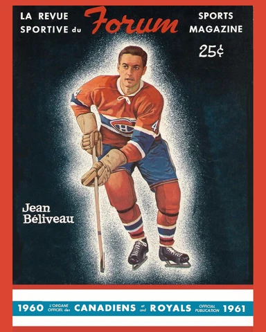 Jean Beliveau - Forum Magazine Cover Art Poster -  8x10 Color Photo Cover